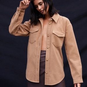 Abercrombie & Fitch Part Wool Camel Shacket